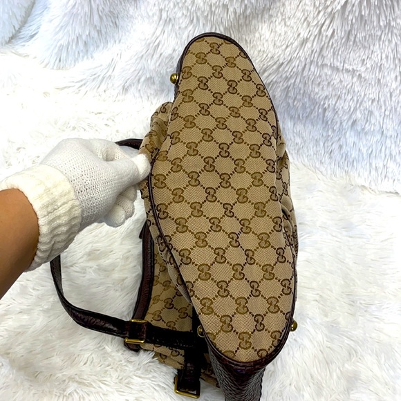 GUCCI GG WEB GUCCISIMA JOCKEY HOBO SPY BAG - Picture 15 of 15